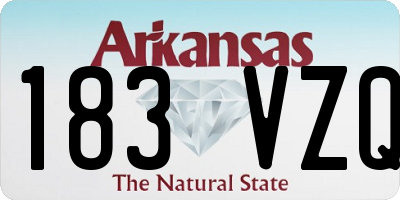 AR license plate 183VZQ
