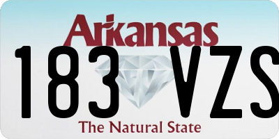 AR license plate 183VZS