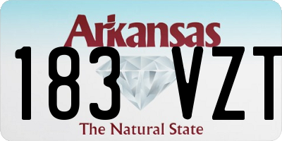 AR license plate 183VZT