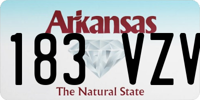 AR license plate 183VZV