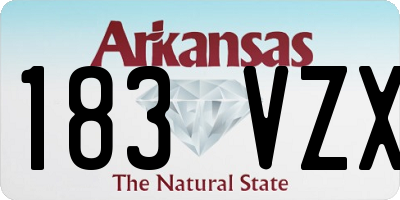 AR license plate 183VZX