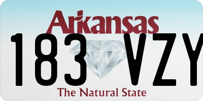 AR license plate 183VZY