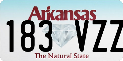 AR license plate 183VZZ