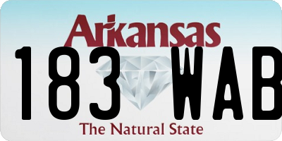 AR license plate 183WAB