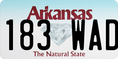 AR license plate 183WAD