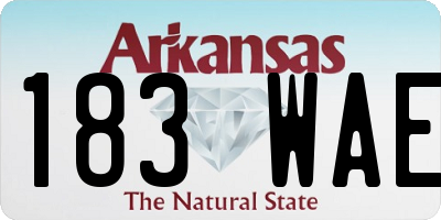 AR license plate 183WAE
