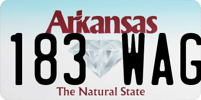 AR license plate 183WAG
