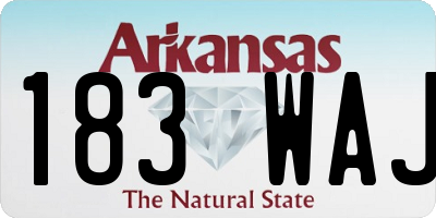 AR license plate 183WAJ