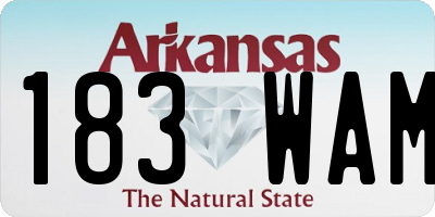 AR license plate 183WAM