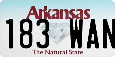 AR license plate 183WAN