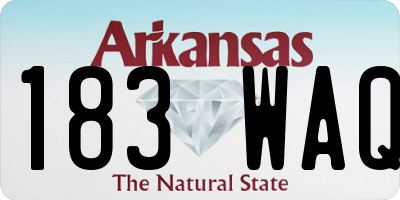 AR license plate 183WAQ