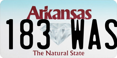 AR license plate 183WAS