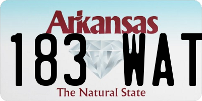 AR license plate 183WAT