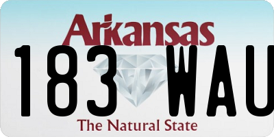 AR license plate 183WAU