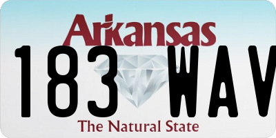 AR license plate 183WAV
