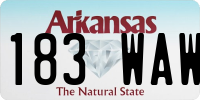 AR license plate 183WAW