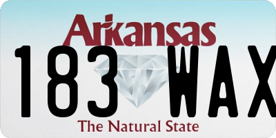 AR license plate 183WAX