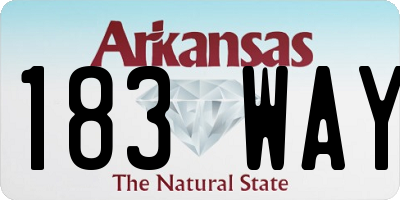 AR license plate 183WAY