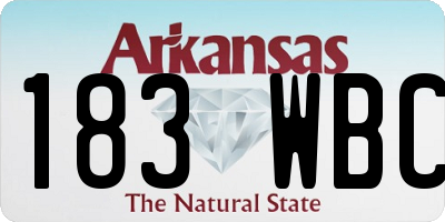 AR license plate 183WBC