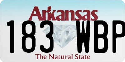 AR license plate 183WBP