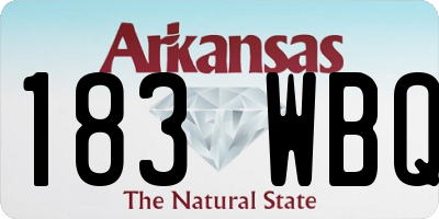 AR license plate 183WBQ