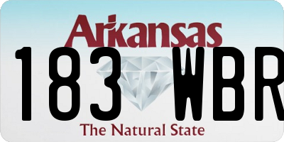 AR license plate 183WBR