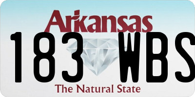 AR license plate 183WBS
