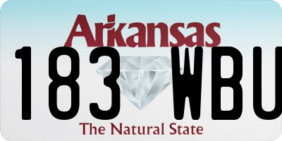 AR license plate 183WBU