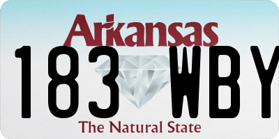 AR license plate 183WBY
