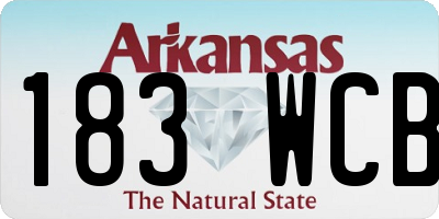 AR license plate 183WCB