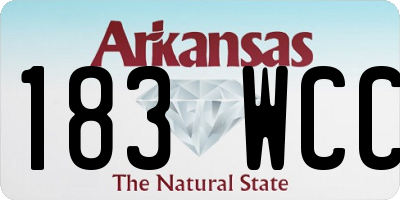 AR license plate 183WCC