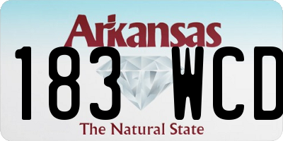 AR license plate 183WCD