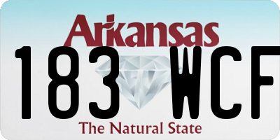 AR license plate 183WCF