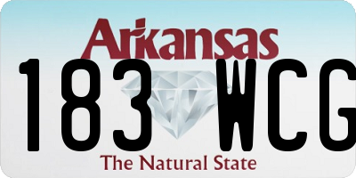 AR license plate 183WCG