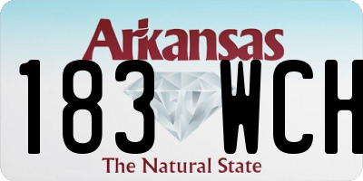 AR license plate 183WCH