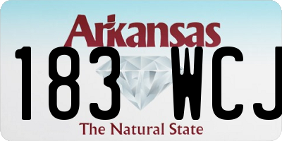 AR license plate 183WCJ