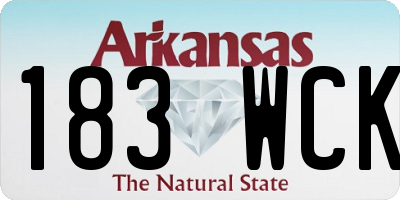 AR license plate 183WCK