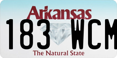 AR license plate 183WCM