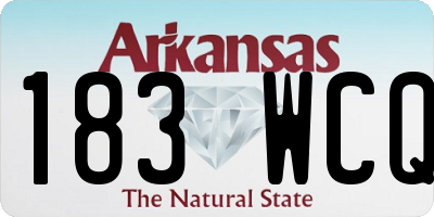 AR license plate 183WCQ