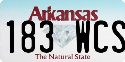 AR license plate 183WCS