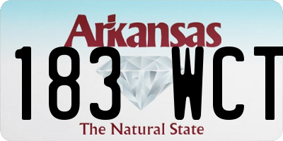 AR license plate 183WCT