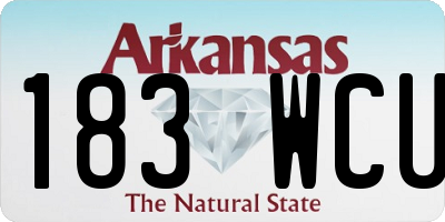 AR license plate 183WCU