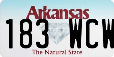 AR license plate 183WCW