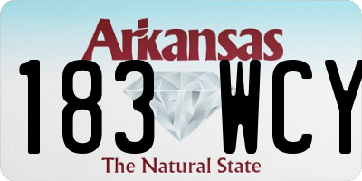 AR license plate 183WCY