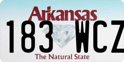 AR license plate 183WCZ