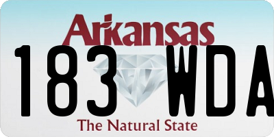 AR license plate 183WDA
