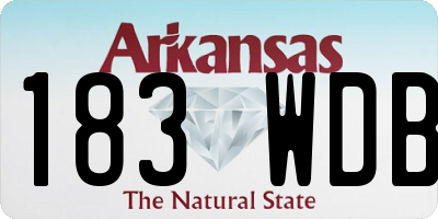 AR license plate 183WDB