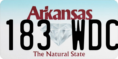 AR license plate 183WDC
