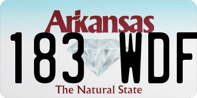 AR license plate 183WDF
