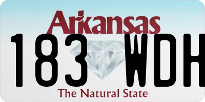 AR license plate 183WDH